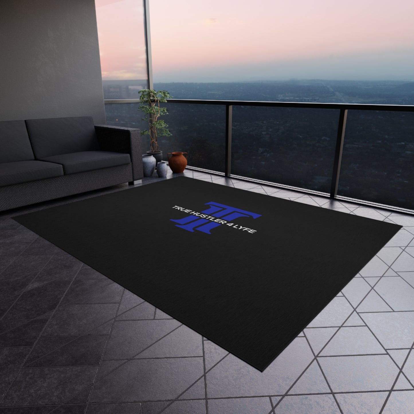 True Hustler 4 Lyfe All-Star Outdoor Entertainment Rug