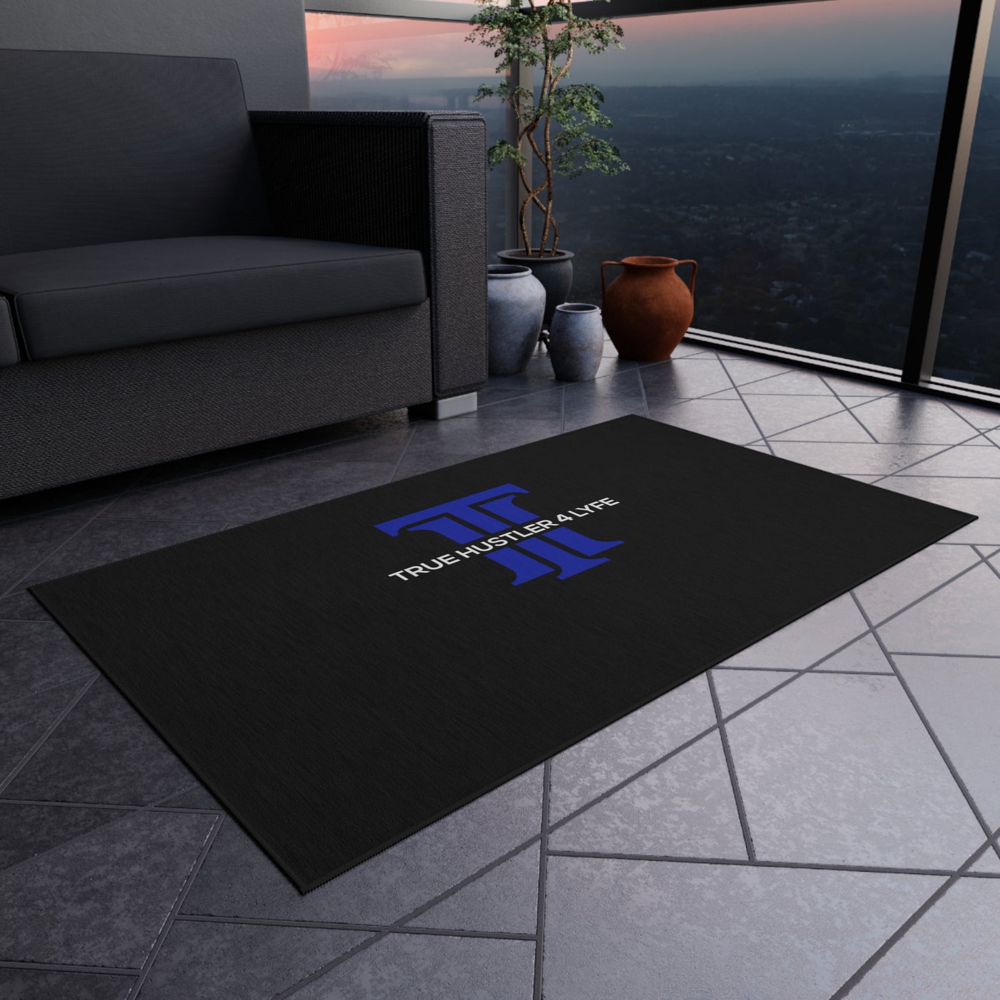 True Hustler 4 Lyfe All-Star Outdoor Entertainment Rug