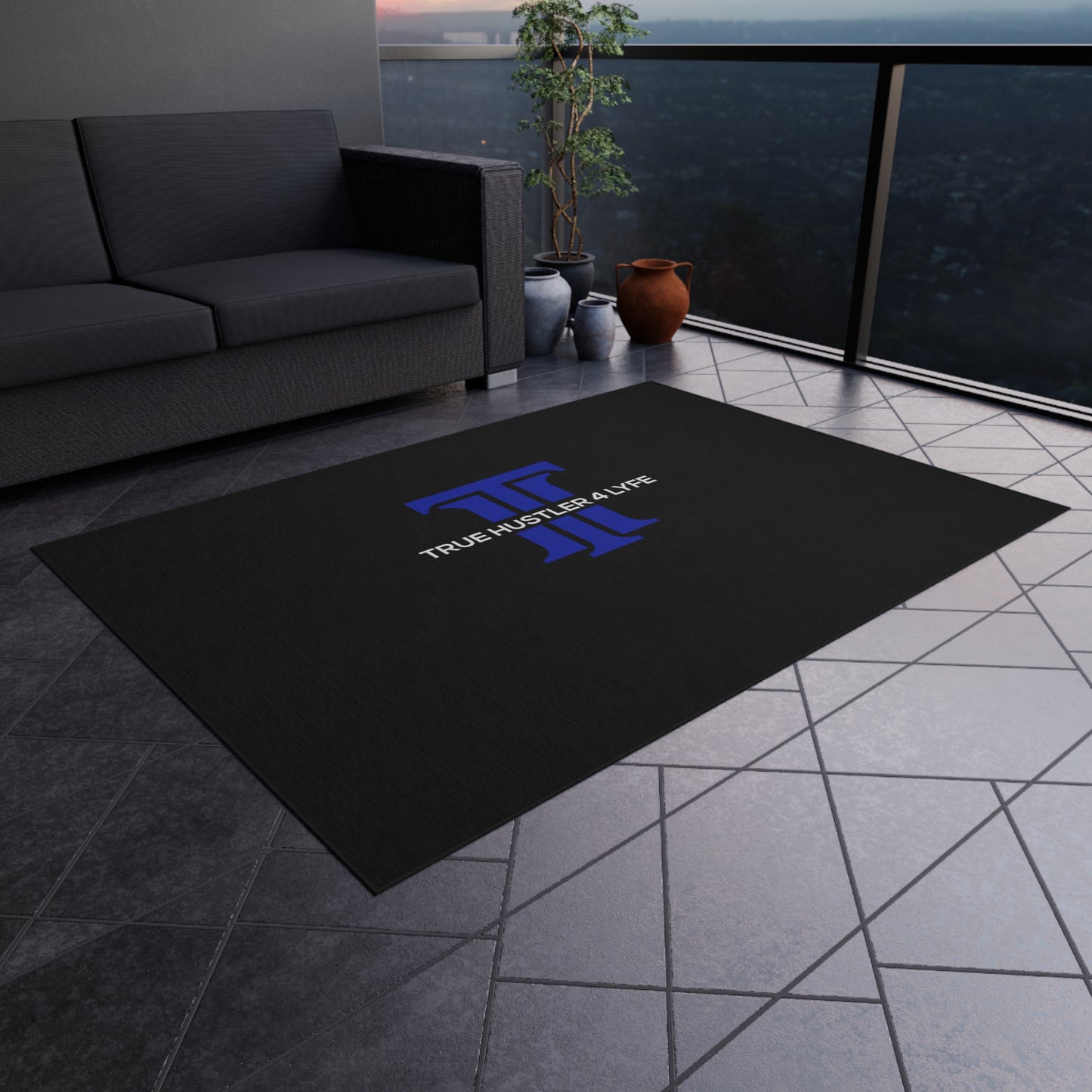 True Hustler 4 Lyfe All-Star Outdoor Entertainment Rug