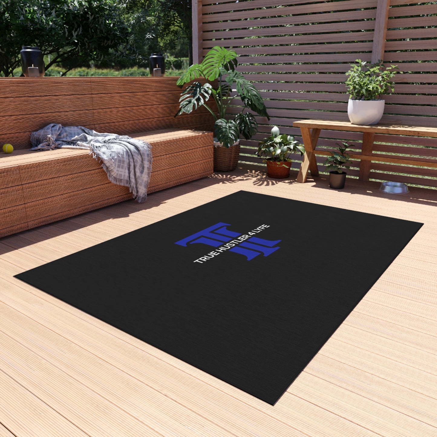 True Hustler 4 Lyfe All-Star Outdoor Entertainment Rug
