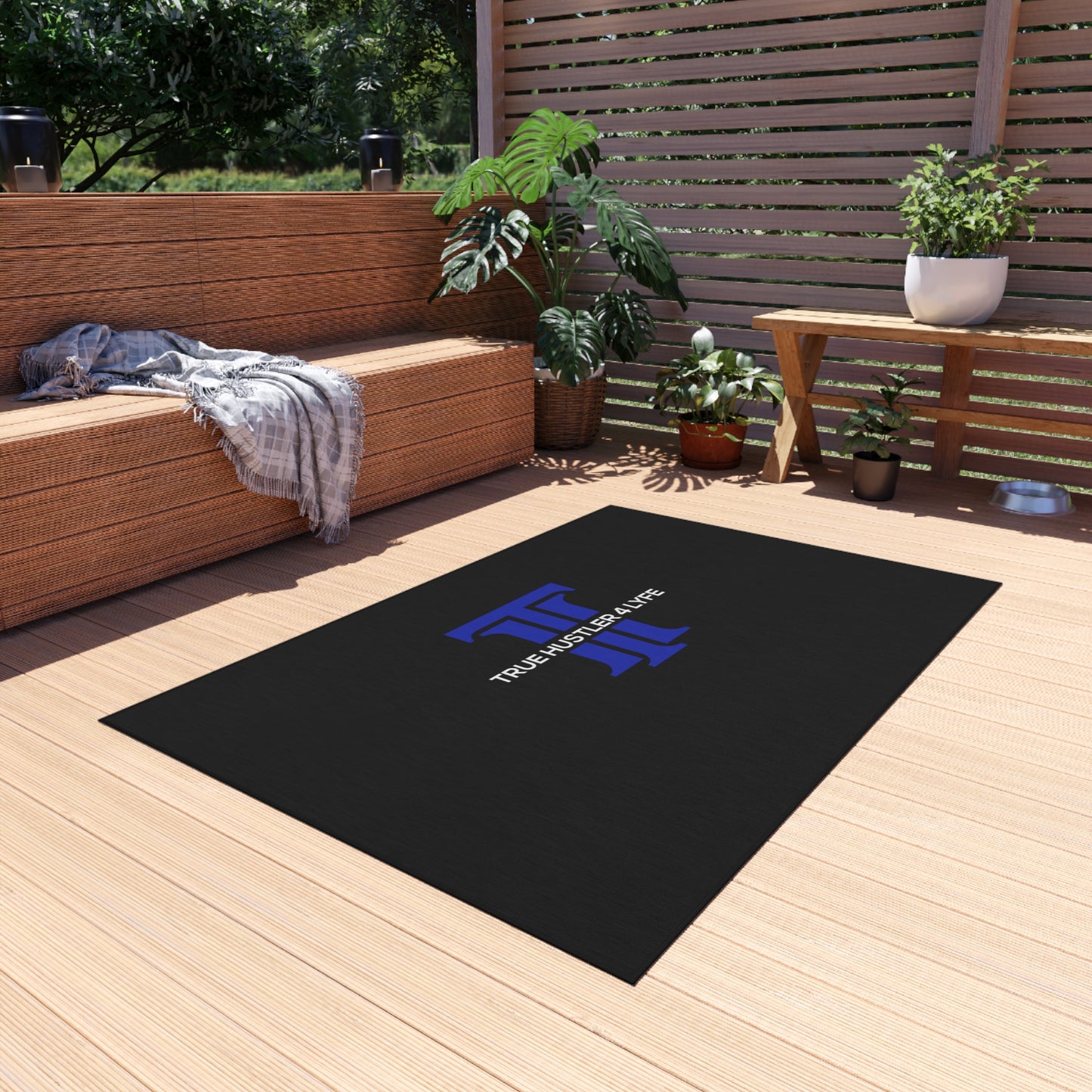 True Hustler 4 Lyfe All-Star Outdoor Entertainment Rug