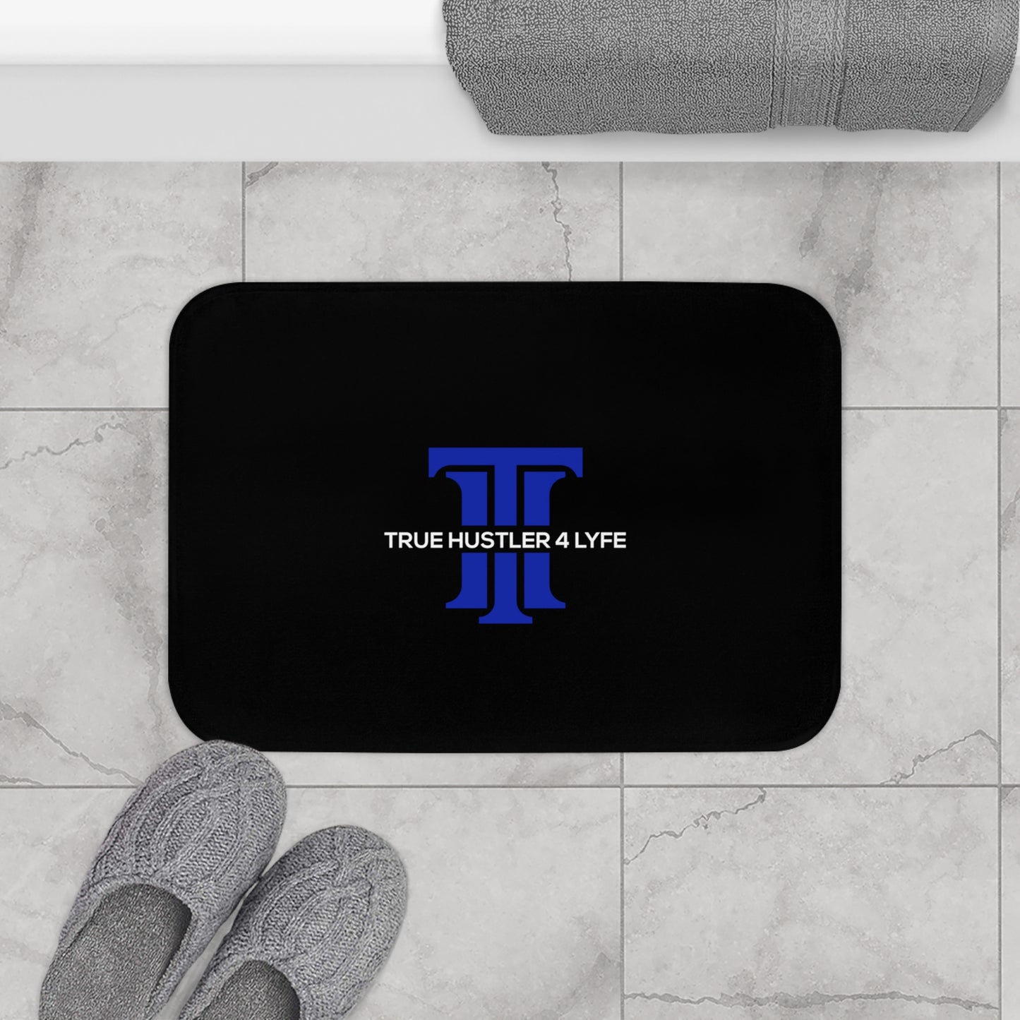 True Hustler 4 Lyfe Entrepreneurial Bath Mat