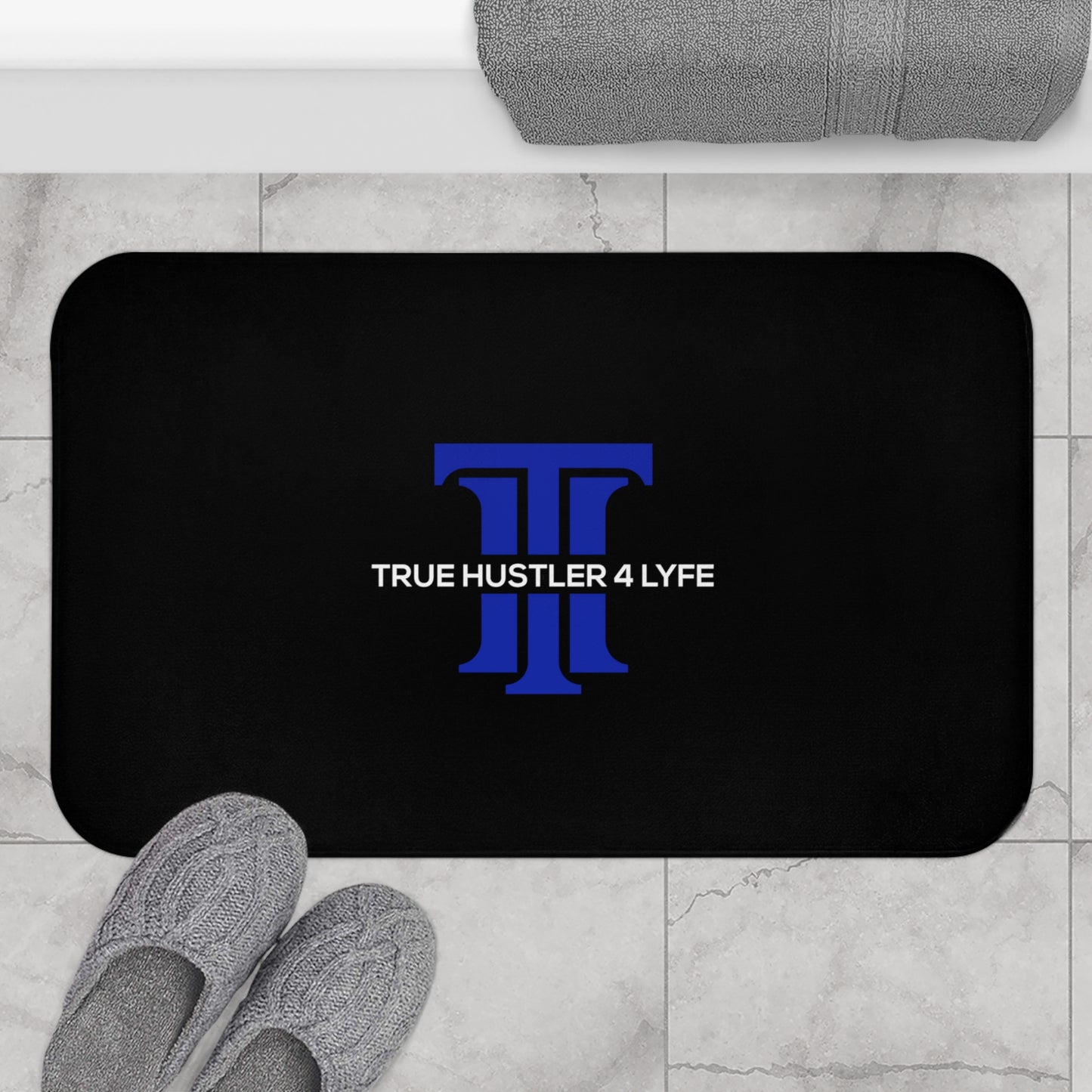 True Hustler 4 Lyfe Entrepreneurial Bath Mat