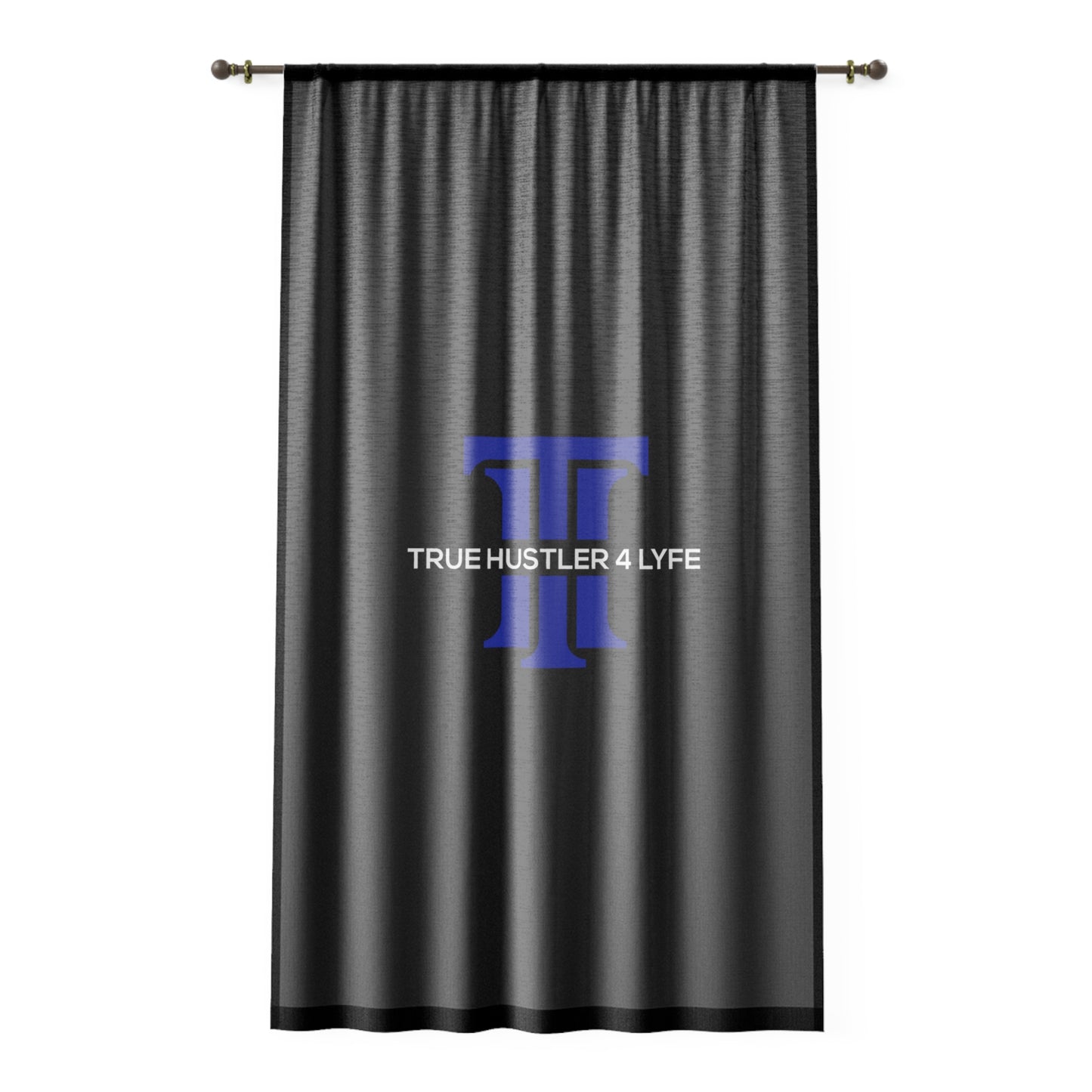 True Hustler 4 Lyfe Visionary Sheer Window Curtain (1Panel Only)