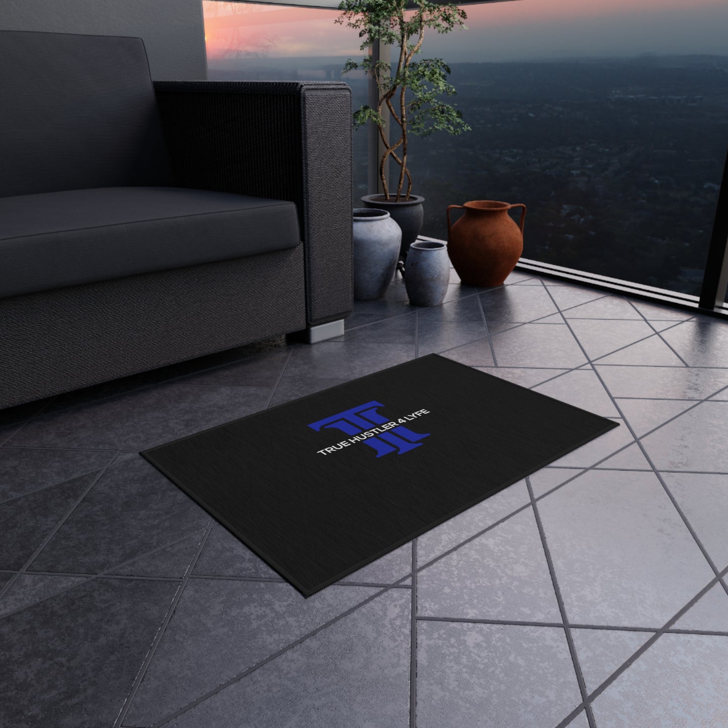 True Hustler 4 Lyfe All-Star Outdoor Entertainment Rug