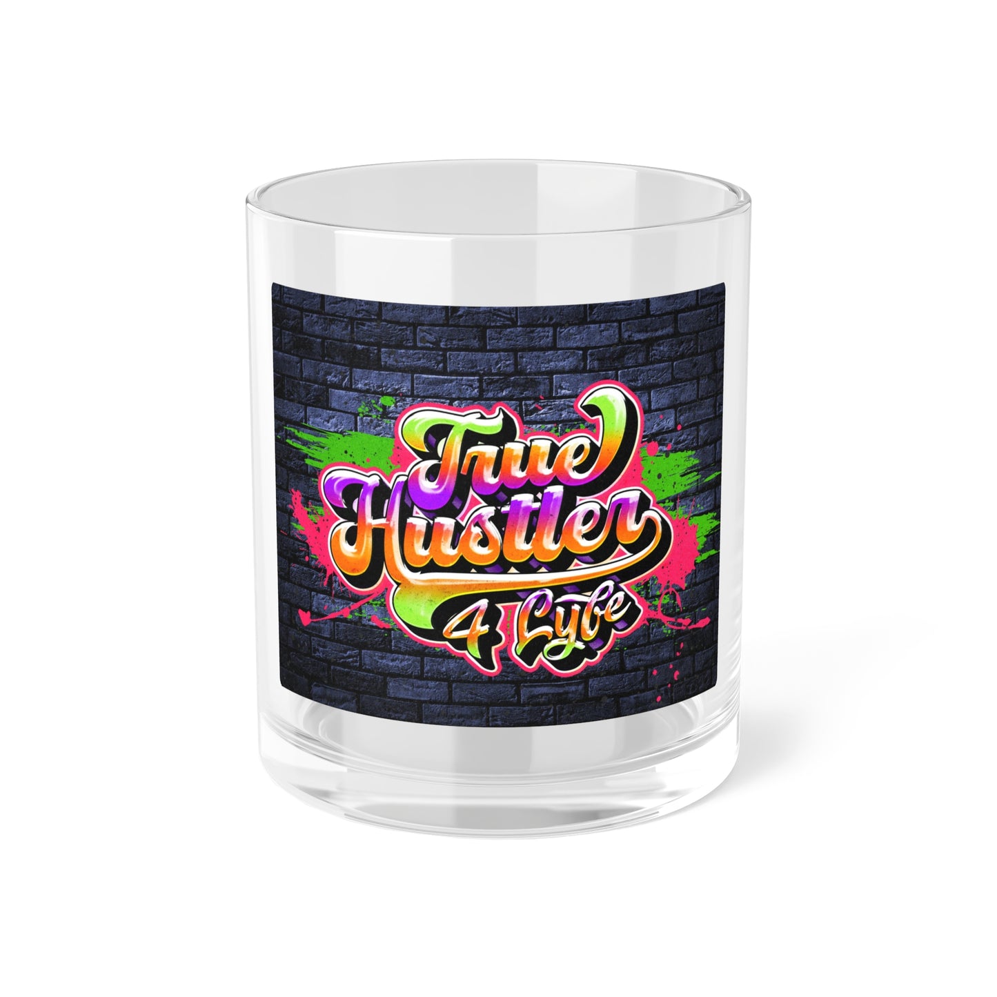 True Hustler 4 Lyfe 10 oz 80's Theme Bar Glass