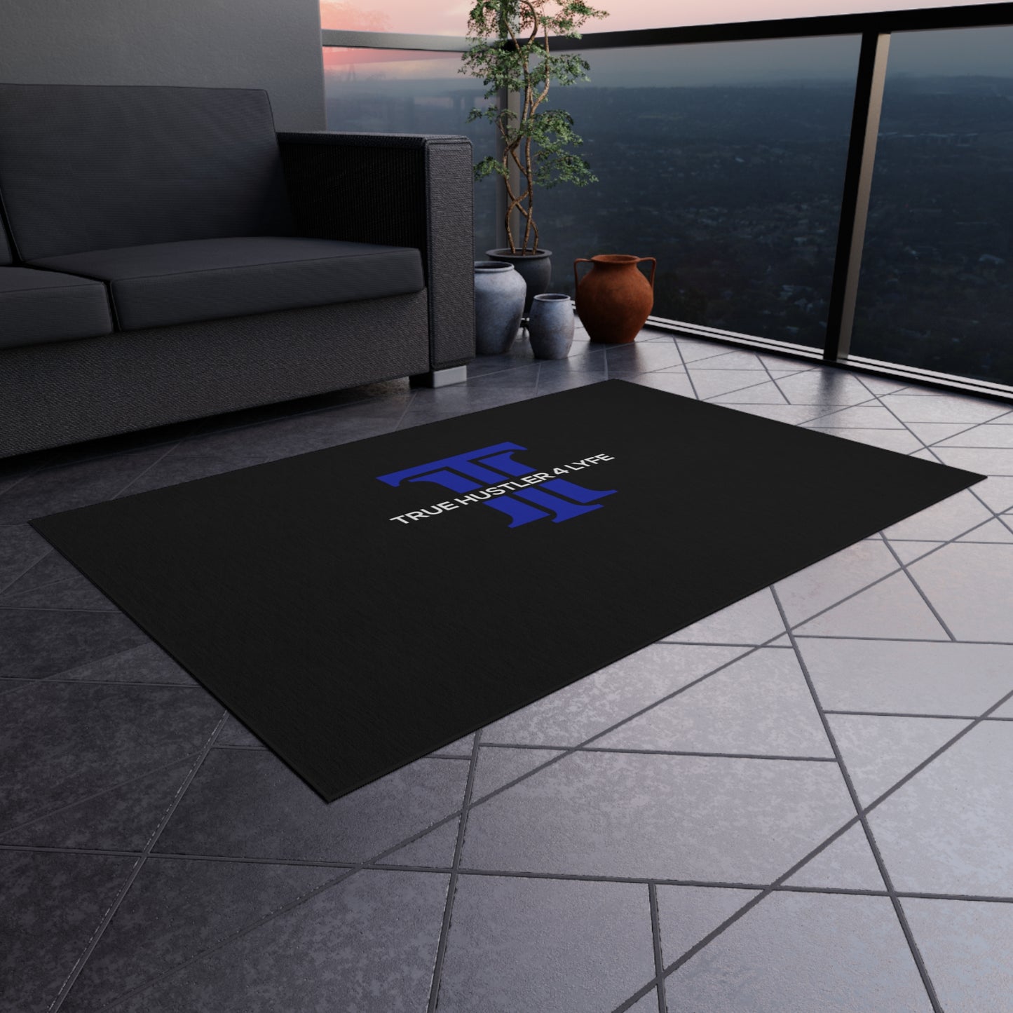 True Hustler 4 Lyfe All-Star Outdoor Entertainment Rug