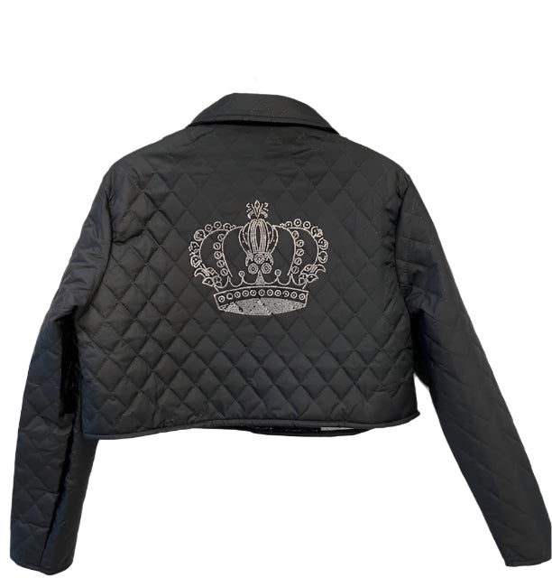 Luxury Girls Black Rhinestone Jacket & Skirt Set – TH4L Vault Collection (Size 12)