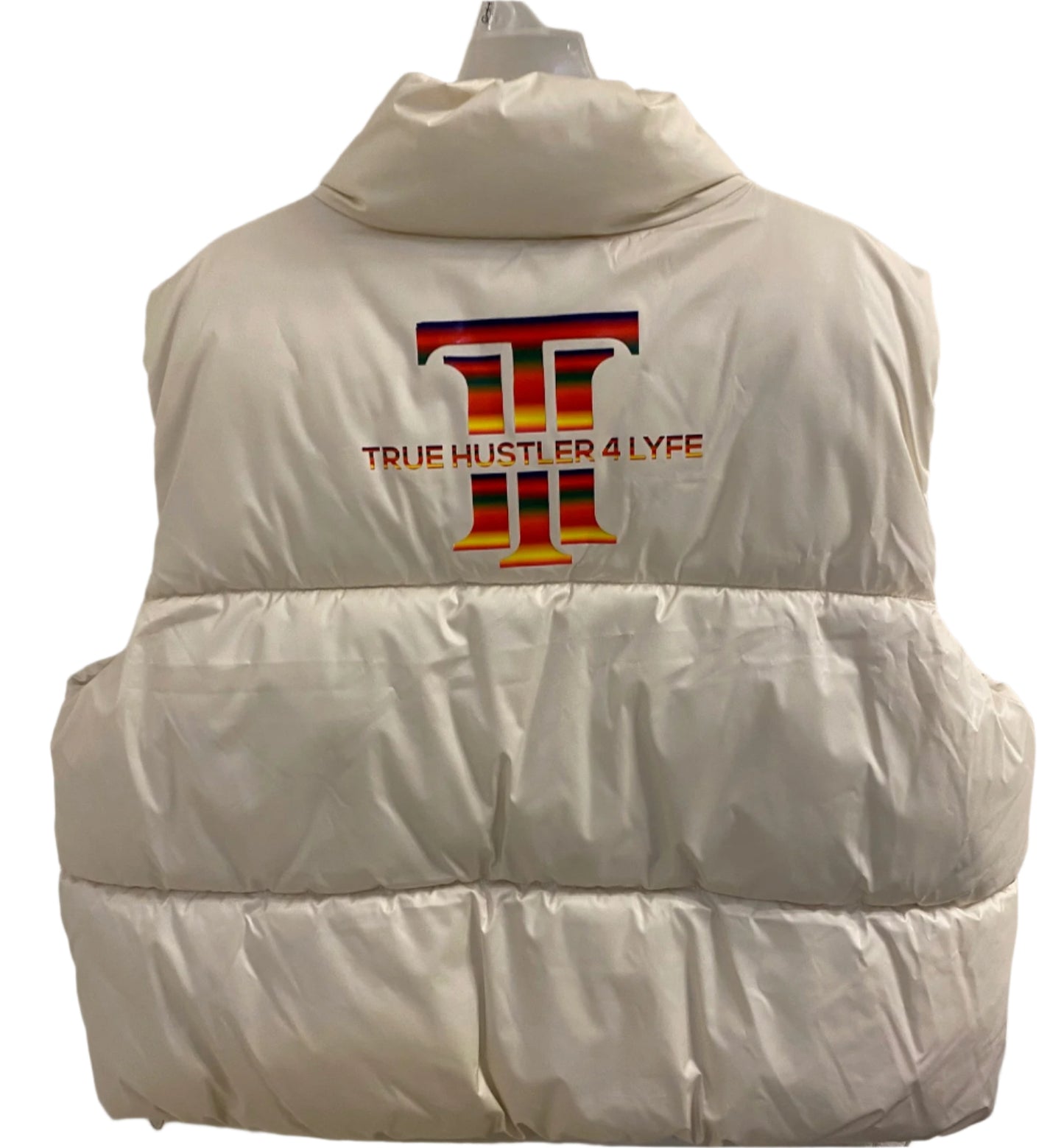 TH4L- Women's Puffer Vest: Elevate Your Style-Cream Elegance