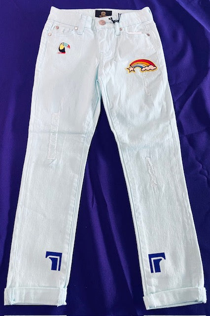 TH4L Kids Playground Pants – Rainbow & Hearts (Size 7)