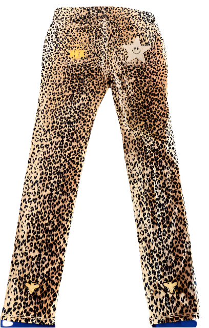 TH4L Luxury Kids Leopard Pants – Gold Accent Patches (Size 12)