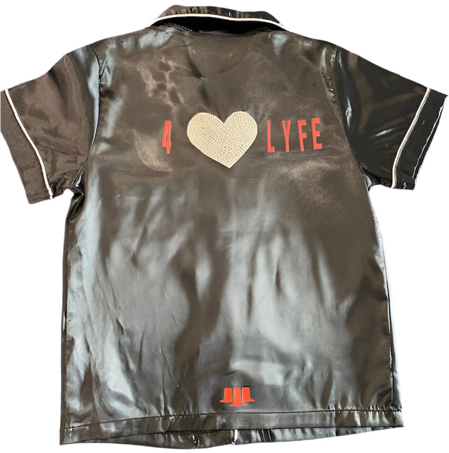 TH4L Kids Custom Black 2-Piece Pajama Set – Size 6/7 | Soft & Stretchy with Rhinestone Accents
