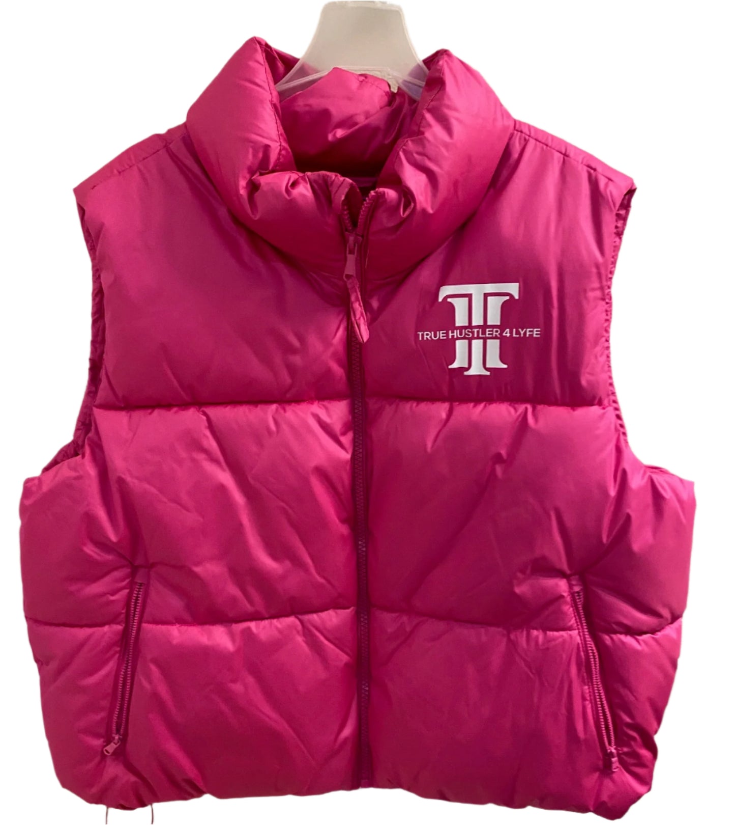 TH4L-Women's Puffer Vest: Elevate Your Style-Hot Pink