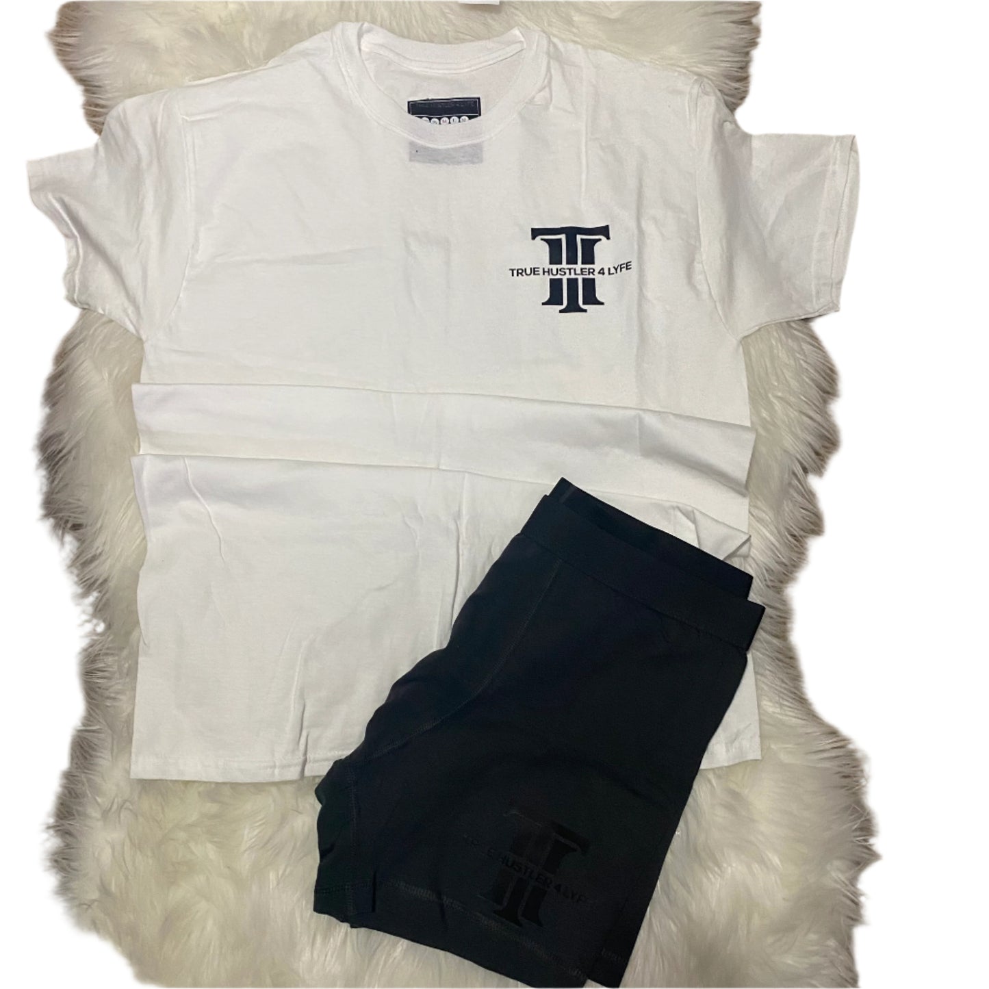 Men's Dark Gray Boxer Brief Set with White Tee and Black Hustler Logo (LIMITED EDITION)