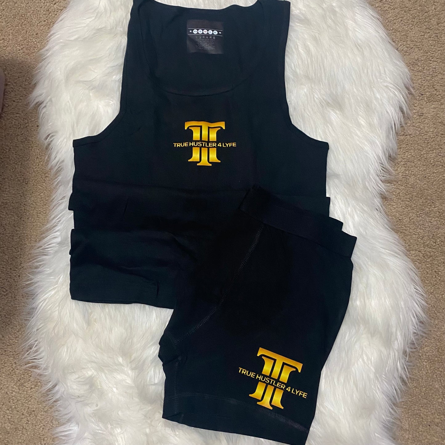 Men's Black Boxer Briefs and Tank Set with Gold Hustler Logo ( Limited Edition)