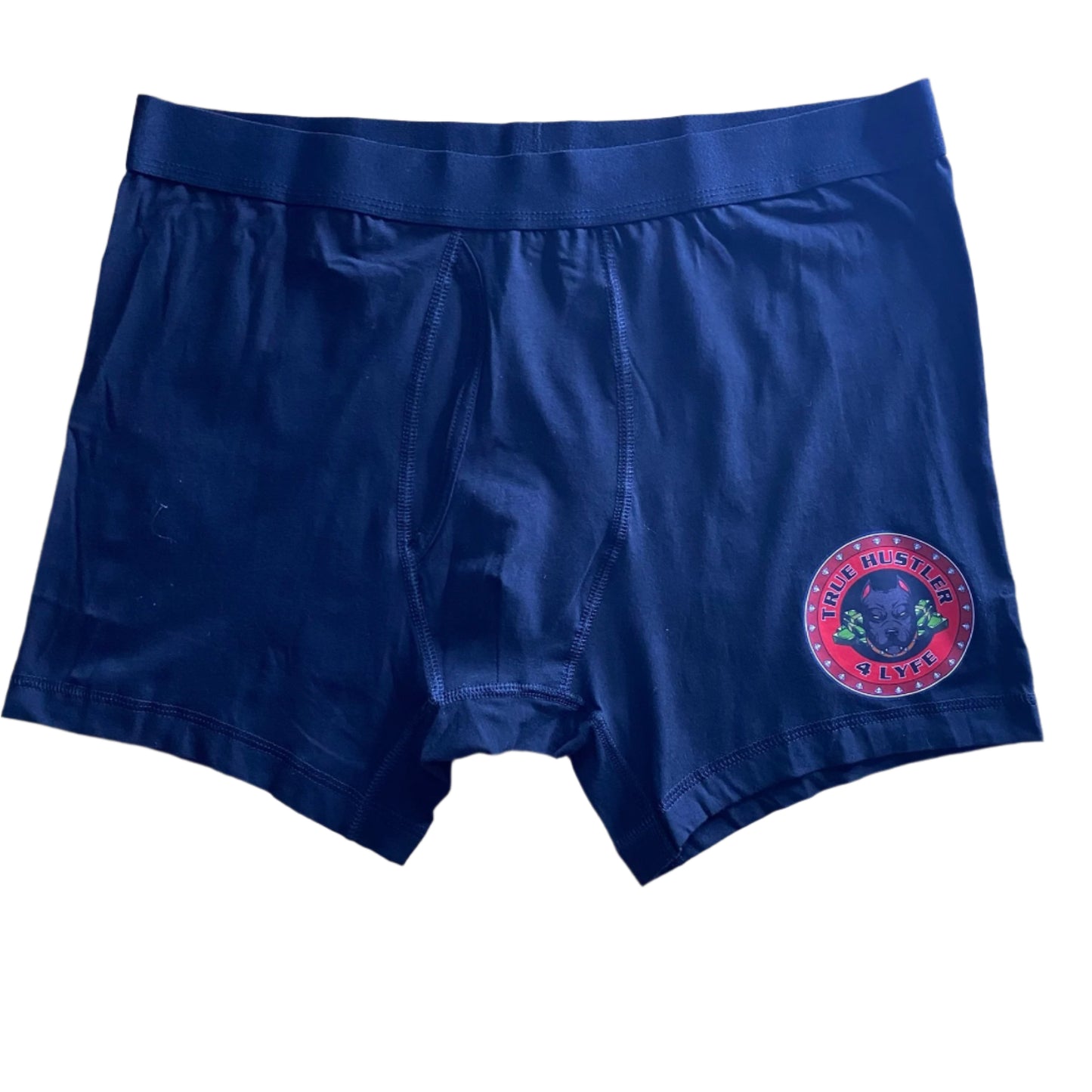"Elevate Your Style: Men's Black Boxer Briefs and Black Crewneck T-Shirt Set with Red Logo"