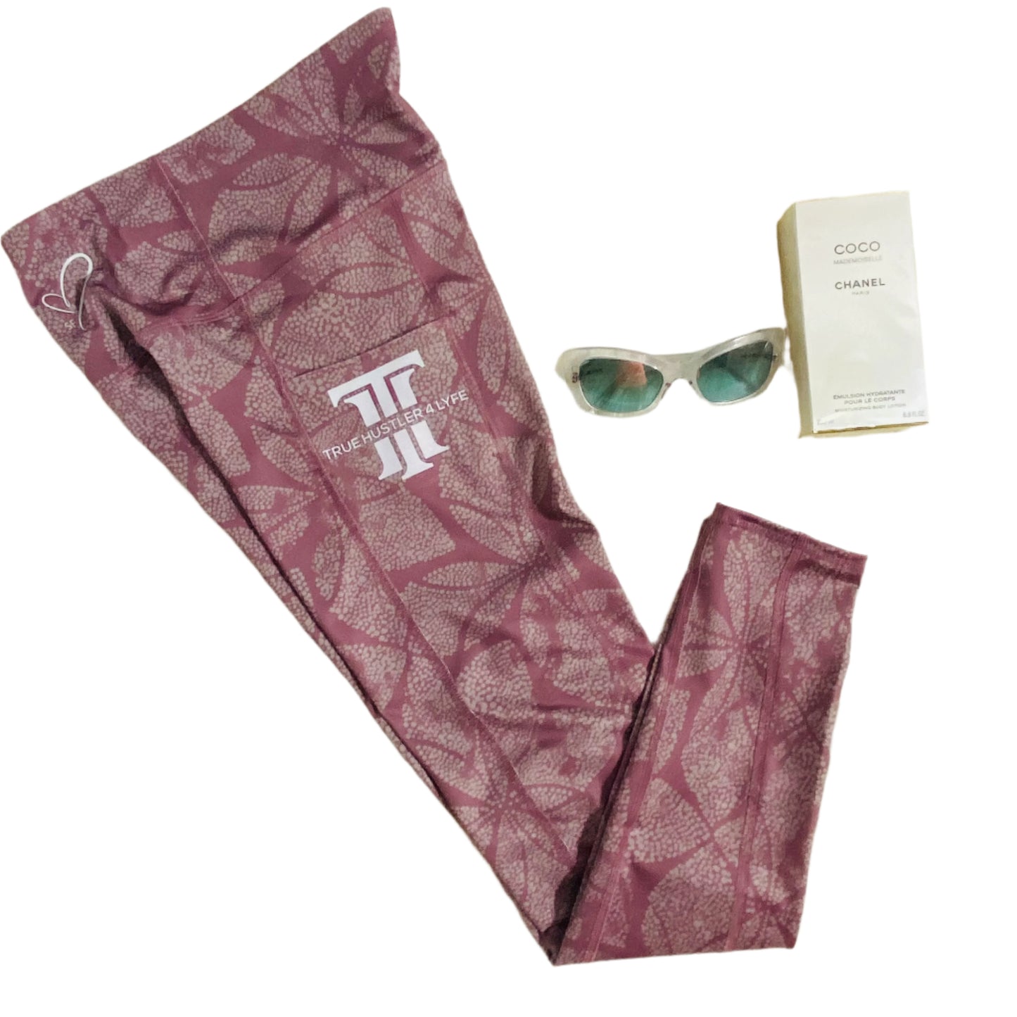 Blush Blossom: Women's Dusty Rose Leggings for Graceful Elegance