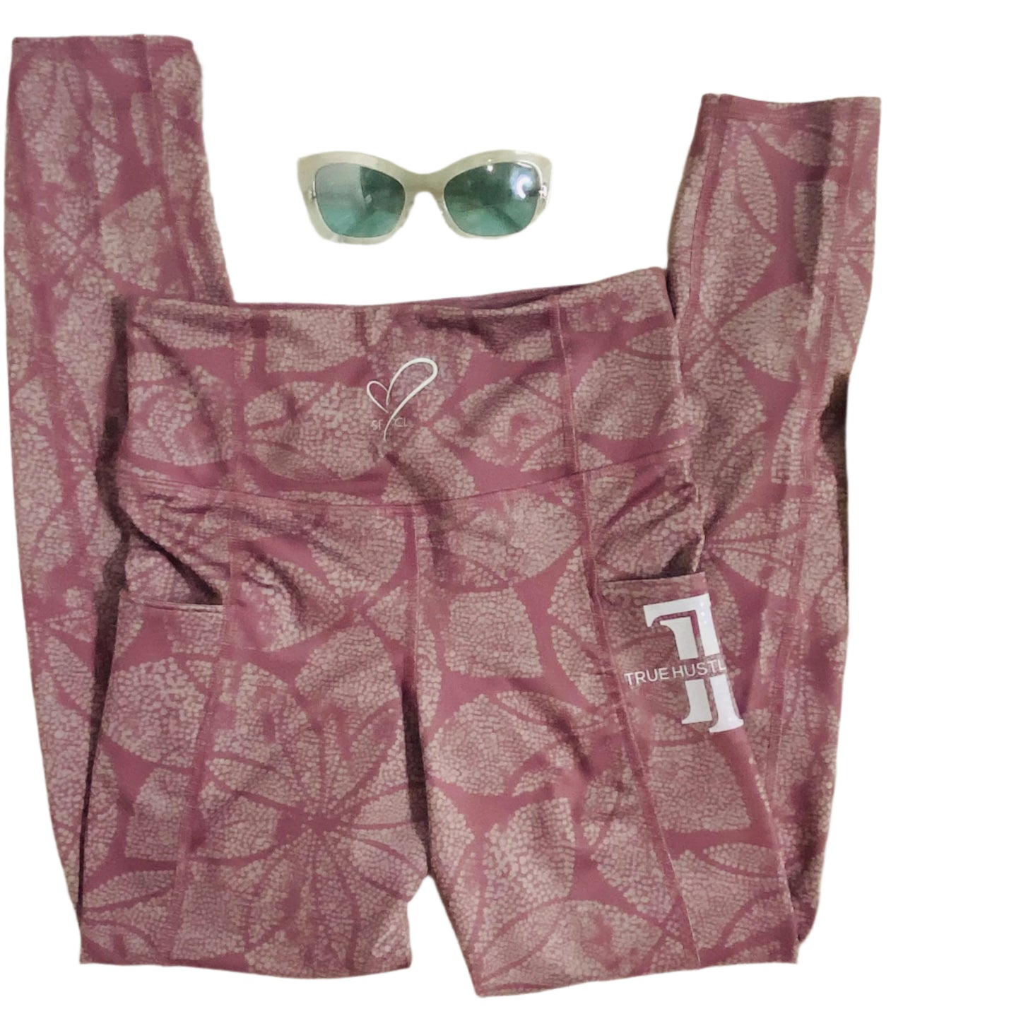 Blush Blossom: Women's Dusty Rose Leggings for Graceful Elegance