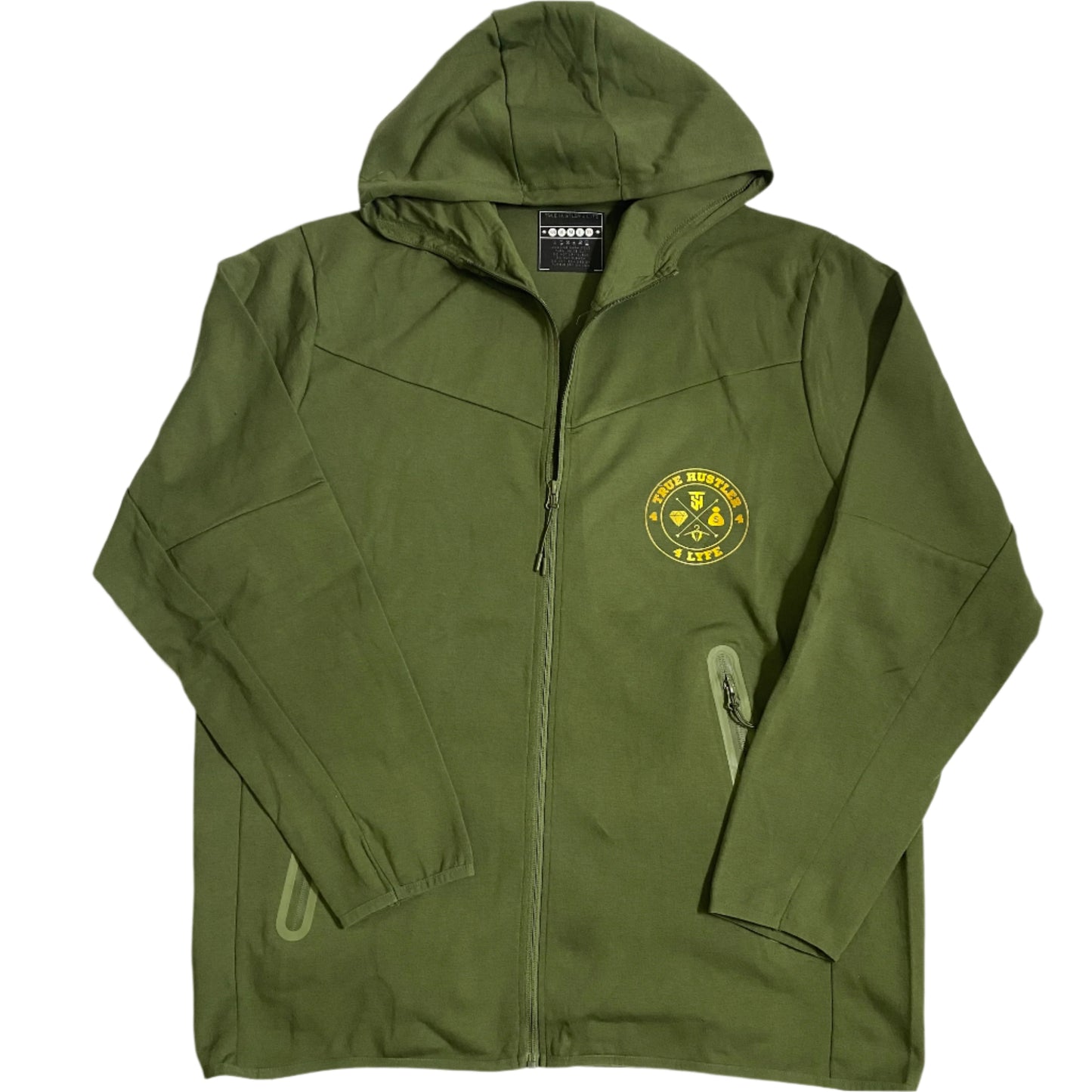 "Original" True Hustler 4 Lyfe Olive Green Tech Tracksuit (Unisex) – Limited Supply