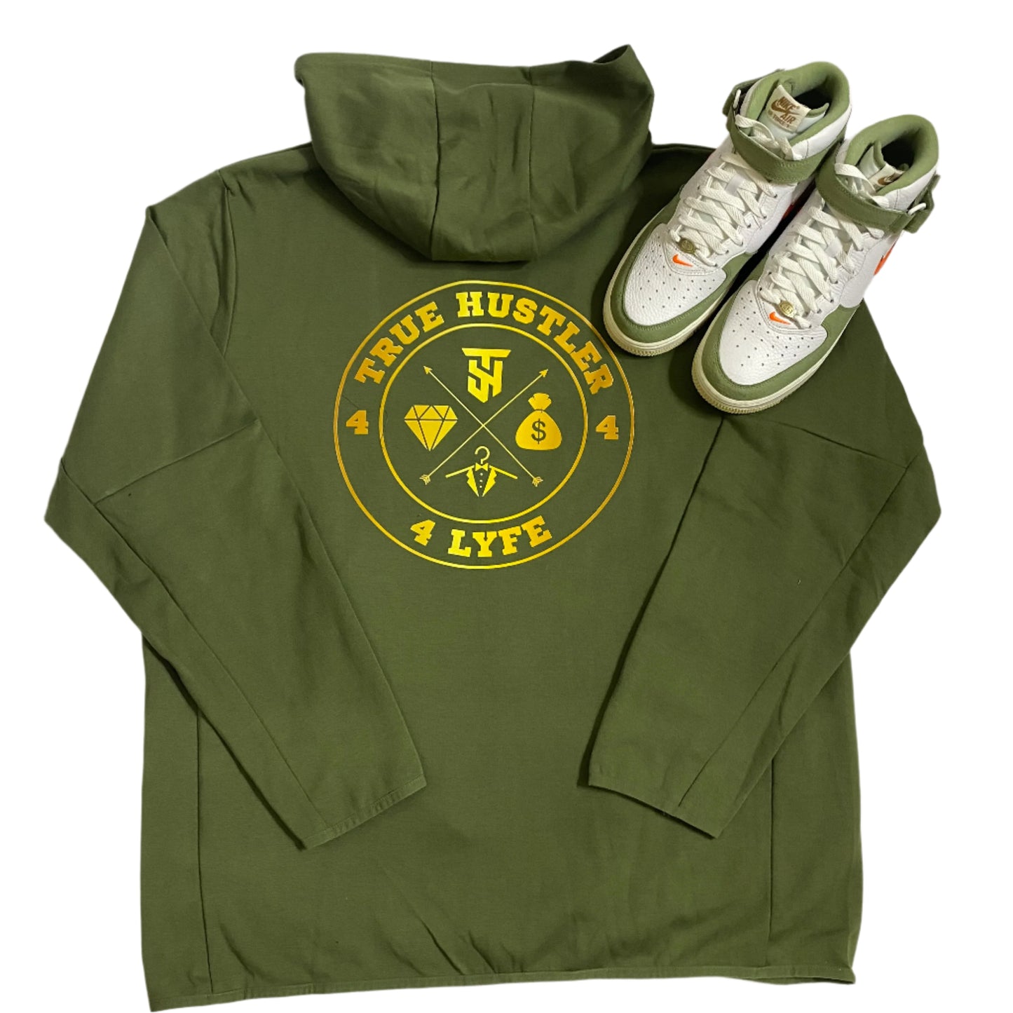 "Original" True Hustler 4 Lyfe Olive Green Tech Tracksuit (Unisex) – Limited Supply