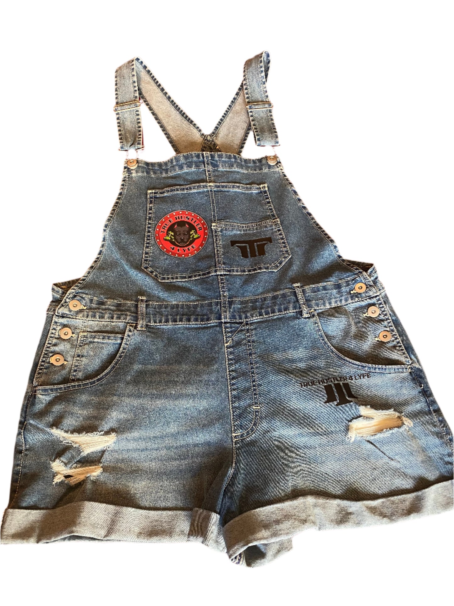 Title: Retro Chic TH4L Lightwash 80's Shortalls- Size 15-17 Juniors