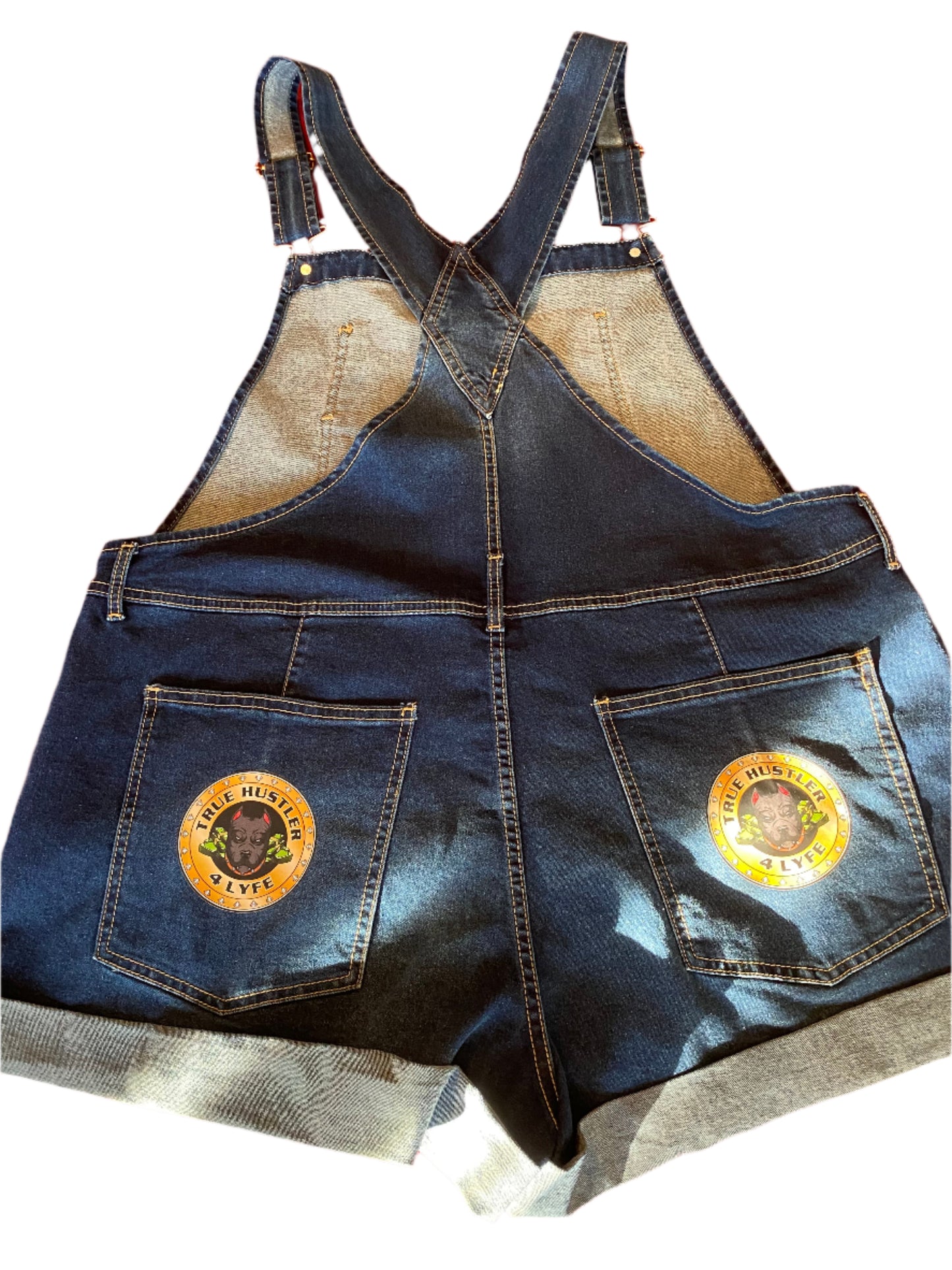 Retro Elegance TH4L Dark Wash Jean 80's Shortalls
