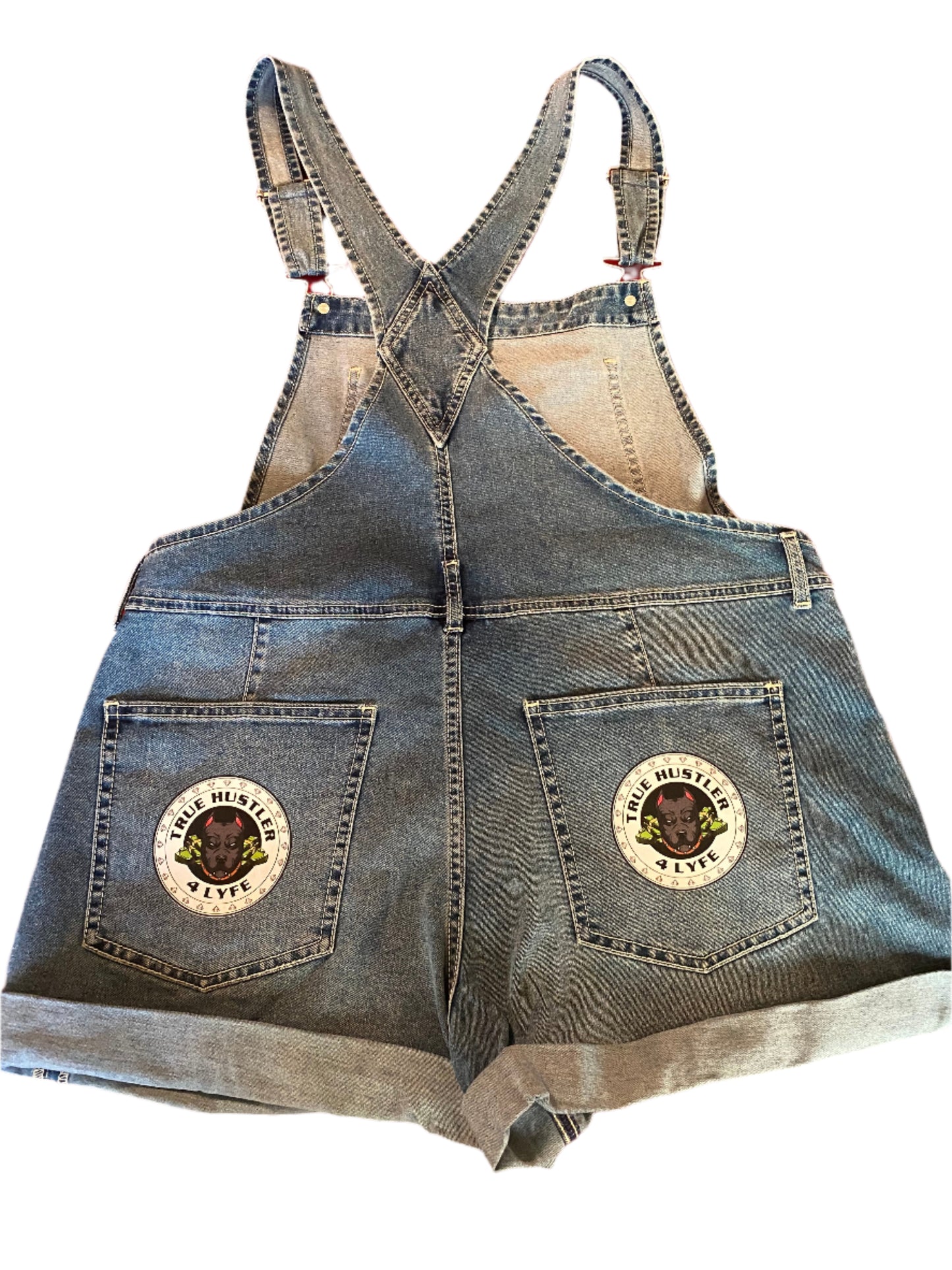 Trendsetter's Choice - TH4L Light Wash 80's Jean Shortalls with White TH4L Logo
