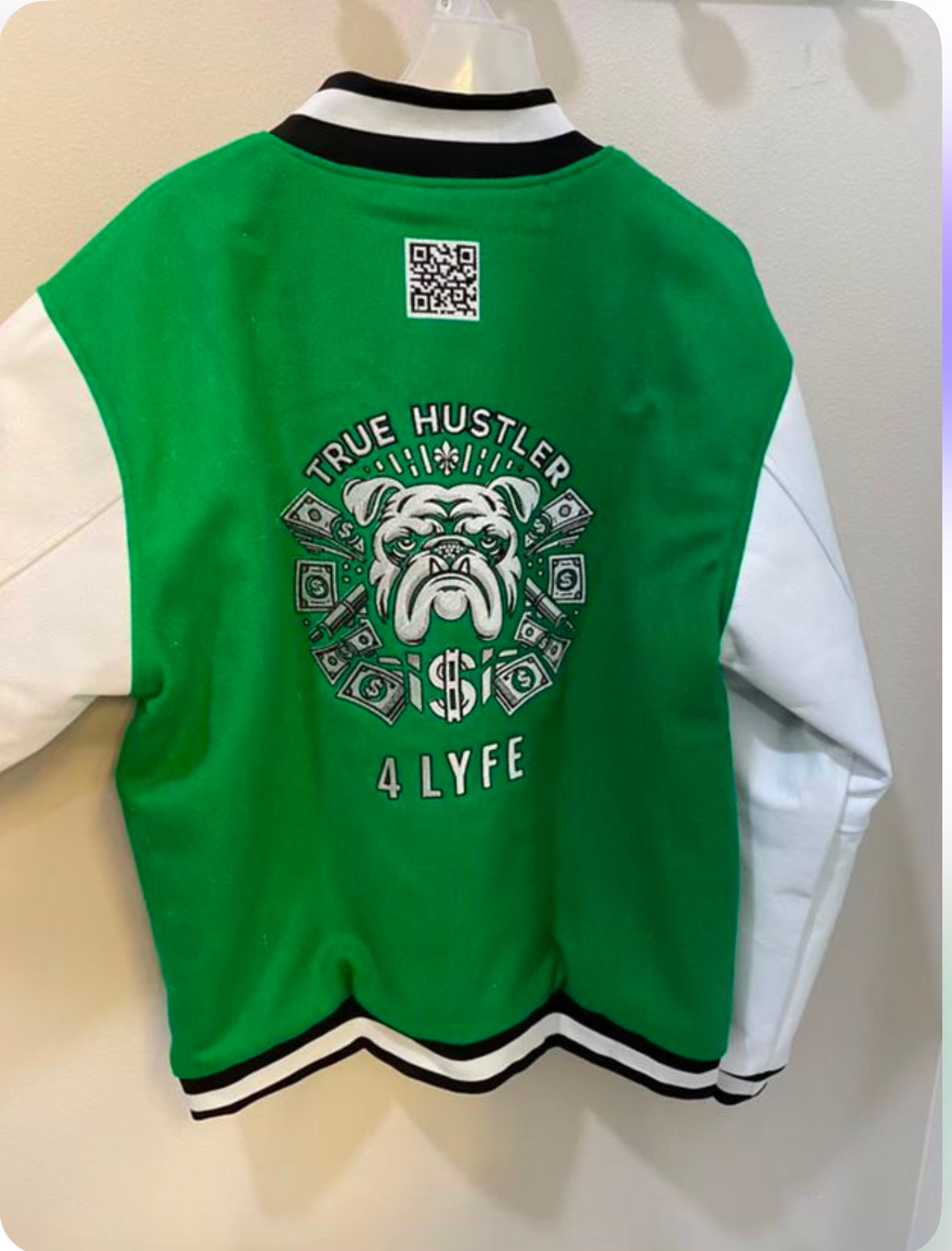 PRE-ORDER ONLY :TH4L "True Hustler 4 Lyfe" Varsity Jacket – Elite Edition(Money Green)