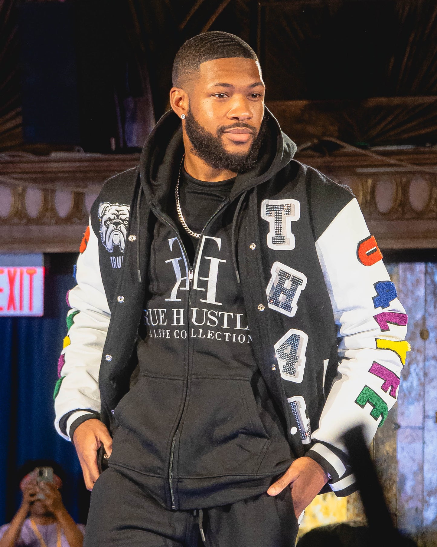 PRE-ORDER ONLY :TH4L "True Hustler 4 Lyfe" Varsity Jacket – Elite Edition (Black)