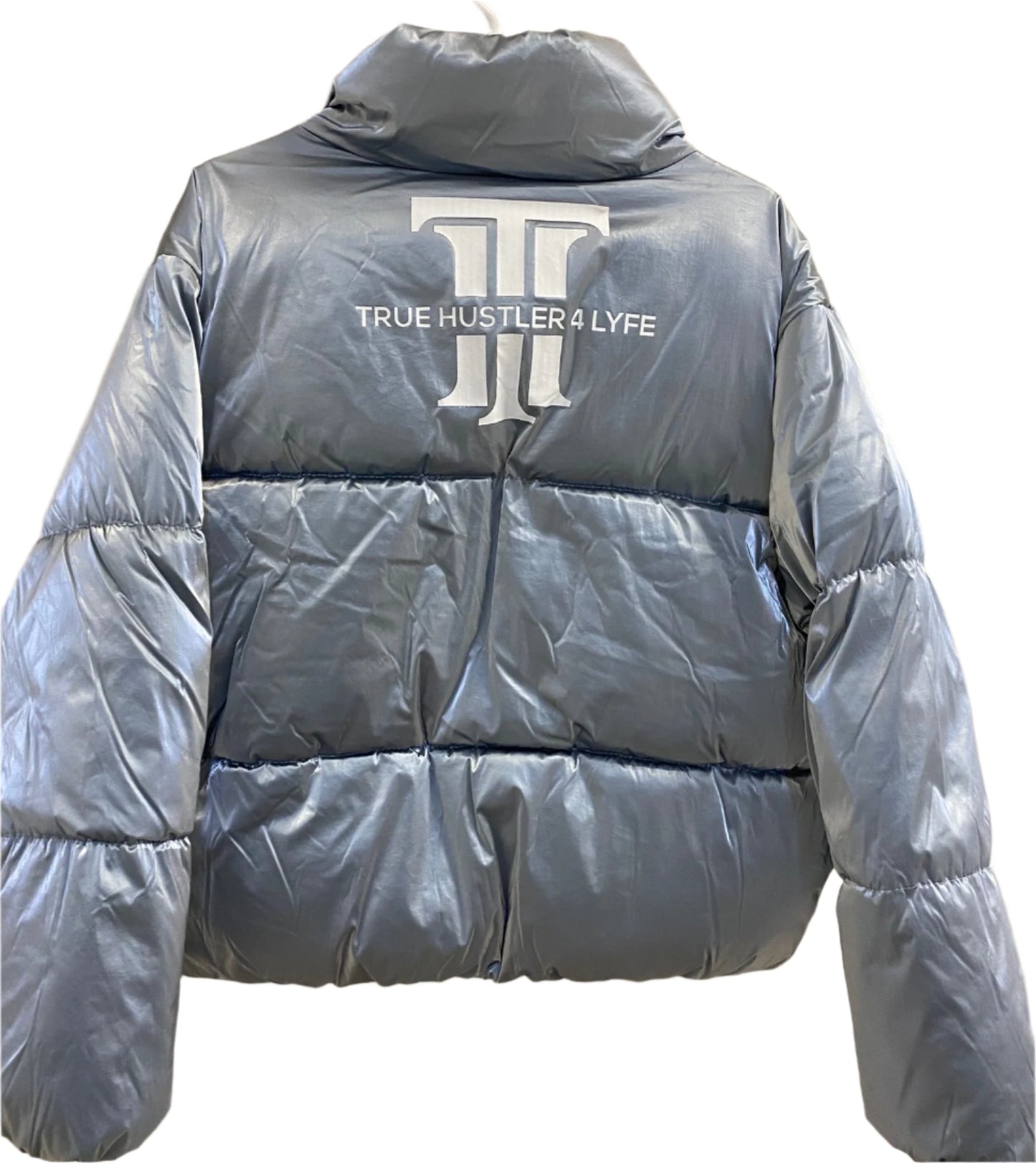 TH4L: Elite Cropped Puffer Jacket for Women-Pearl Blue