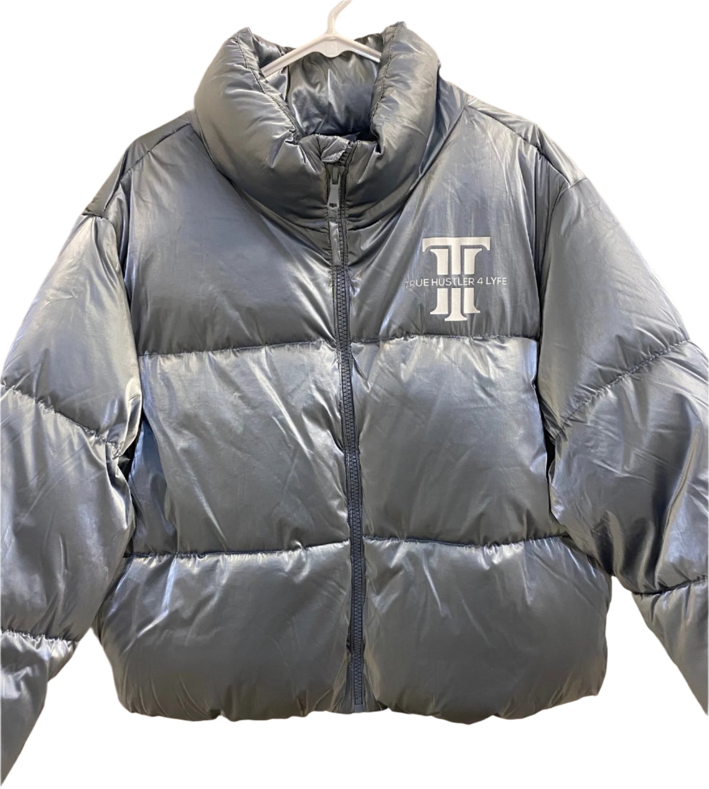 TH4L: Elite Cropped Puffer Jacket for Women-Pearl Blue