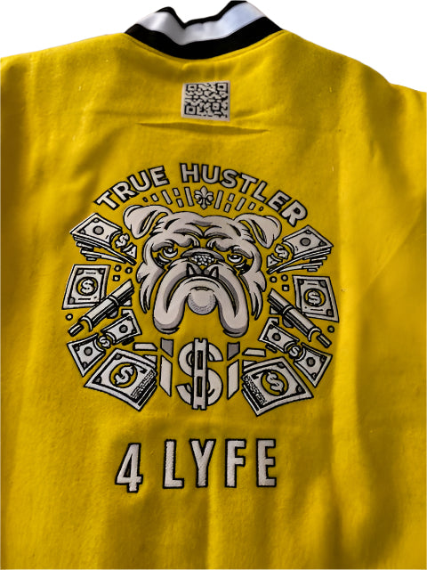 PRE-ORDER ONLY :TH4L "True Hustler 4 Lyfe" Varsity Jacket – Elite Edition (Yellow)