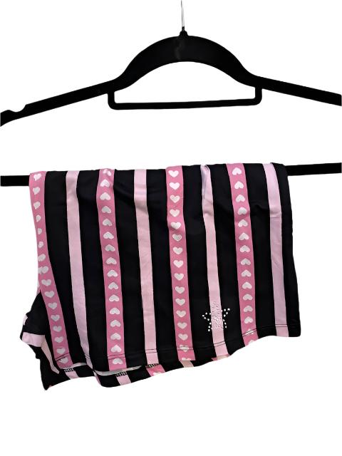 Sweetheart Dreams 2-Piece Pajama Set – Black and Pink with Heart Print