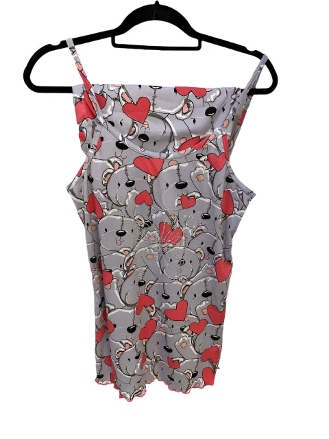 Panda Charm 2-Piece Short Set – Grey