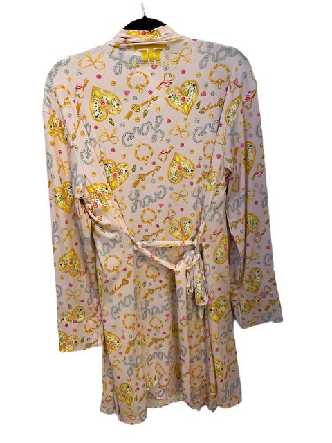 Golden Elegance Luxury Robe and Gown Set – Pink with Jewel Accents