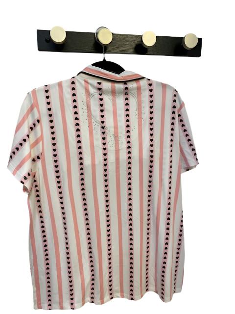 Sweetheart Dreams 2-Piece Pajama Set – White and Pink with Hearts Print