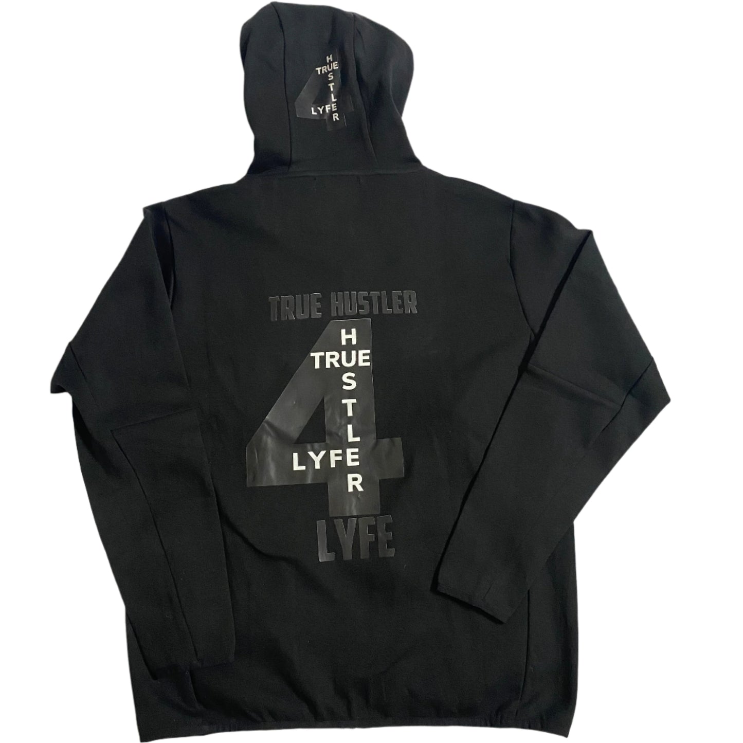 True Hustler 4 Lyfe Black 2-Piece Tech Jogging Suit