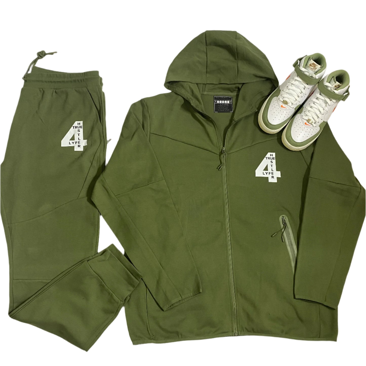 Olive Green Unisex Tech Tracksuit – "What's 4 U is 4 U!"