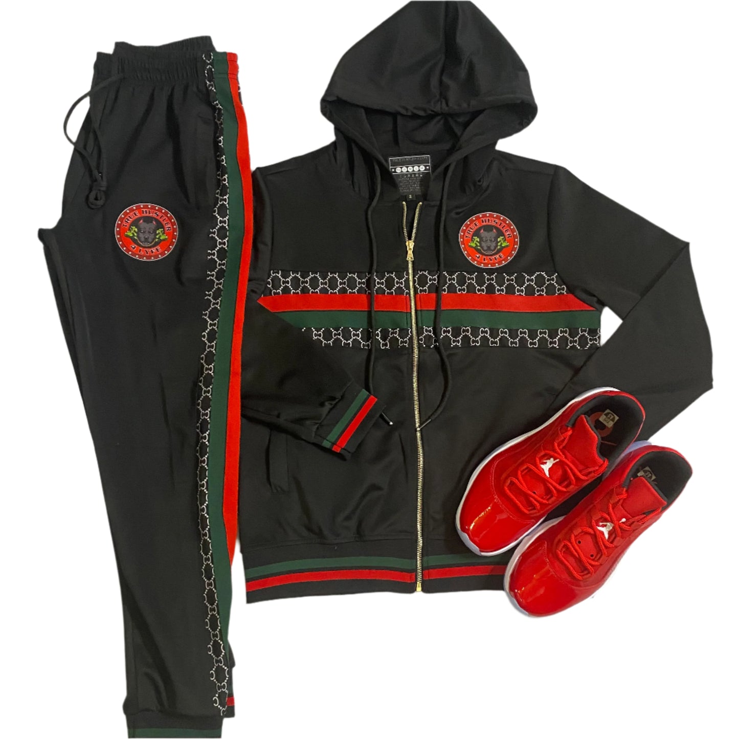 Black Luxury 2-Piece Jogging Suit
