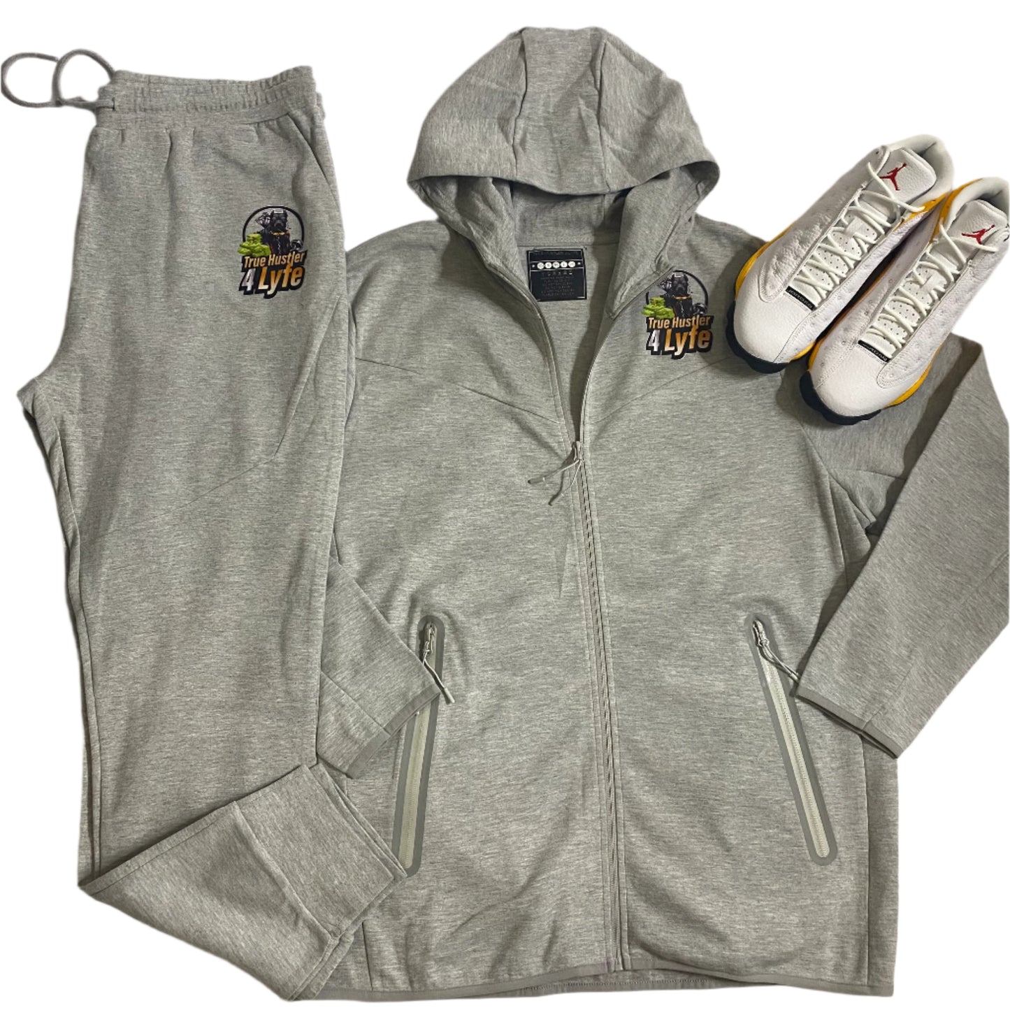 Light Grey TH4L "Original" Logo Tech Jogging Suit (2-Piece)