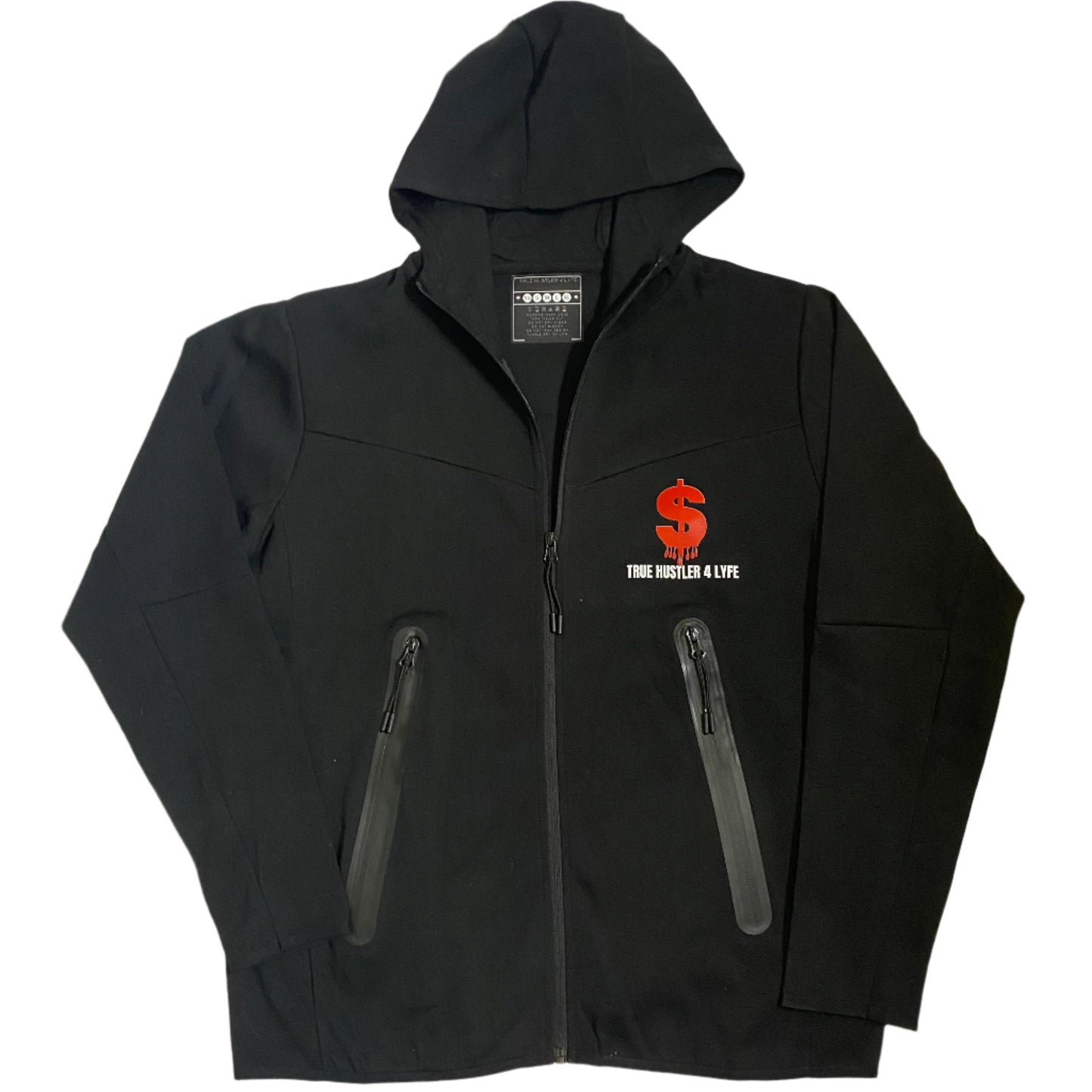 True Hustler 4 Lyfe Black Tech 2 Piece Jogging Suit ( Unisex)