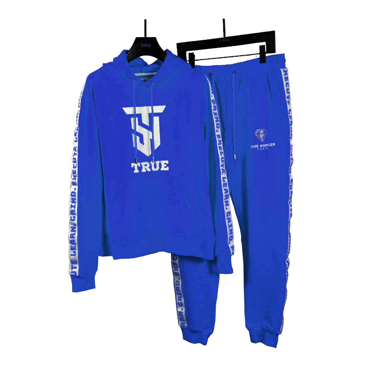 Hustler’s Luxe Rhinestone Stripe Tracksuit