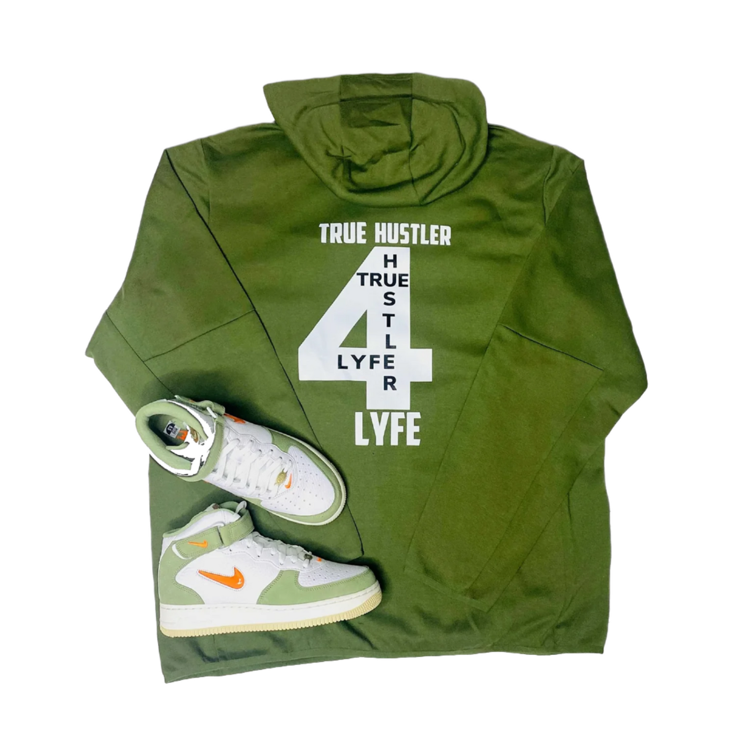 Olive Green Unisex Tech Tracksuit with" Whats 4 U Is 4 U Logo"
