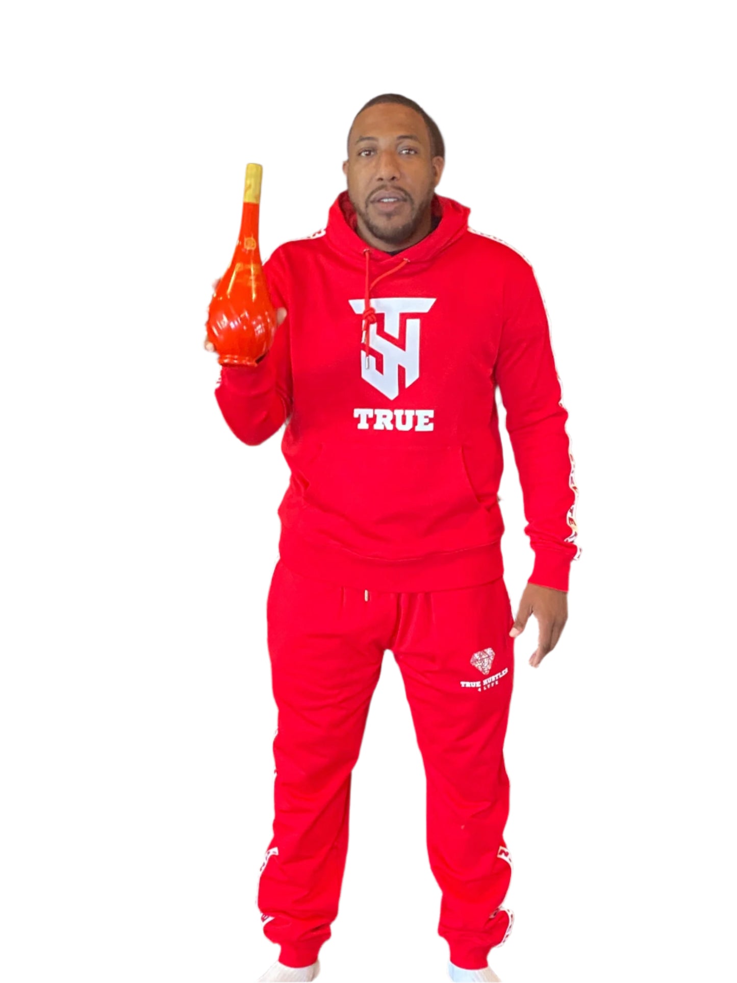 Hustler’s Luxe Rhinestone Stripe Tracksuit