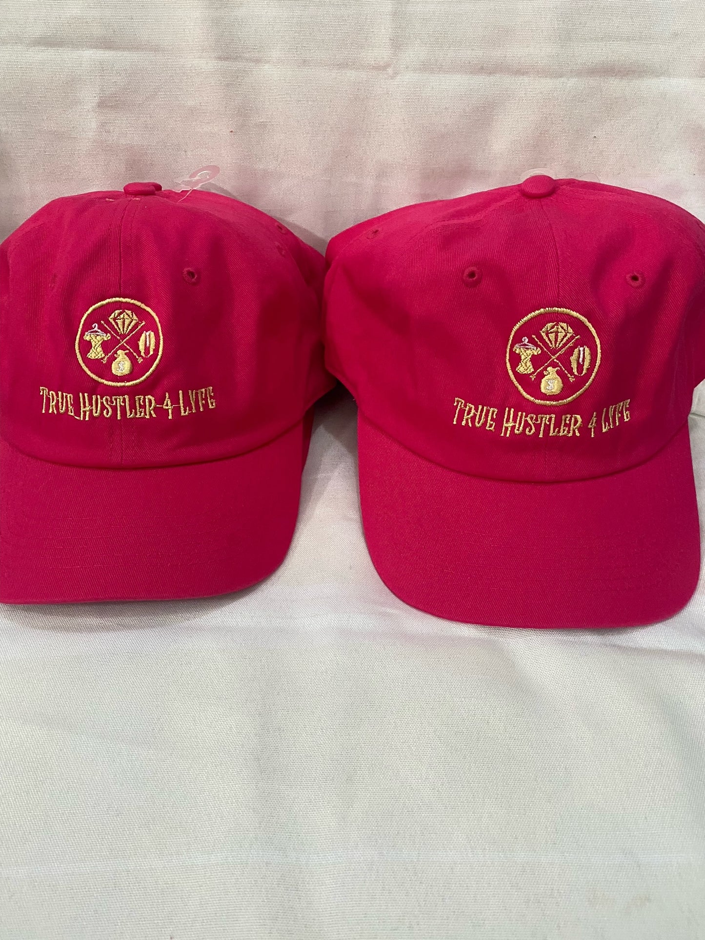 True Hustler 4 Lyfe" Pink" Backstrap Baseball Hat (Original)