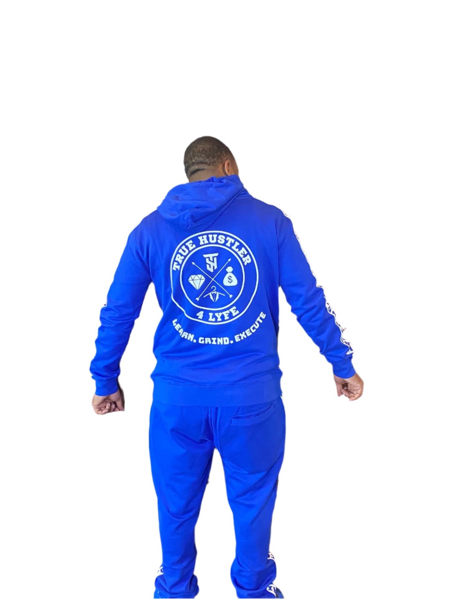 Hustler’s Luxe Rhinestone Stripe Tracksuit