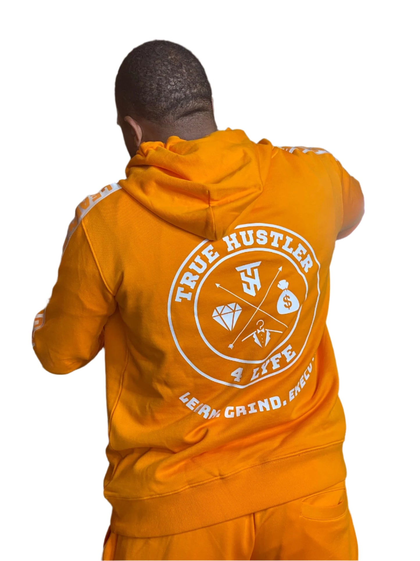 Hustler’s Luxe Rhinestone Stripe Tracksuit