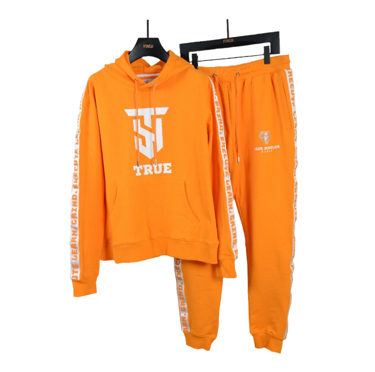 Hustler’s Luxe Rhinestone Stripe Tracksuit