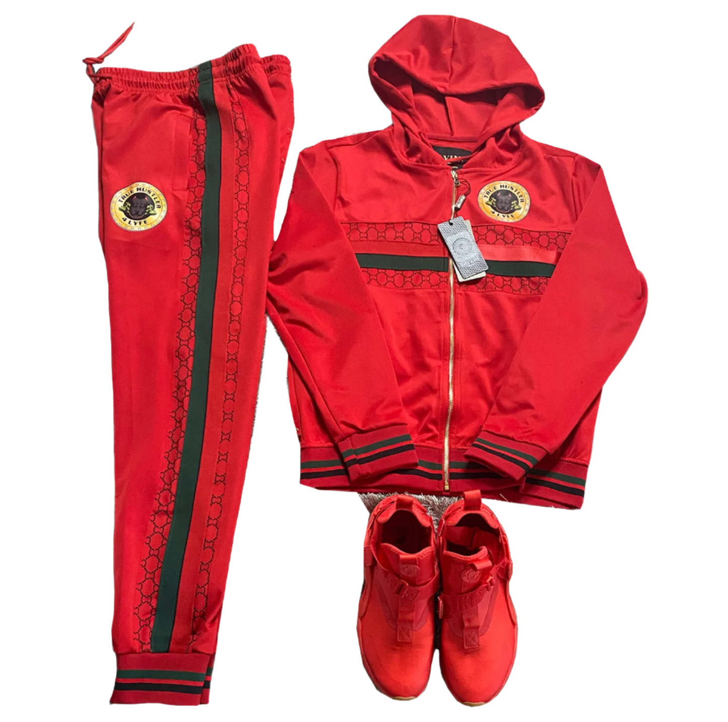 Red Luxury 2-Piece Jogging Suit