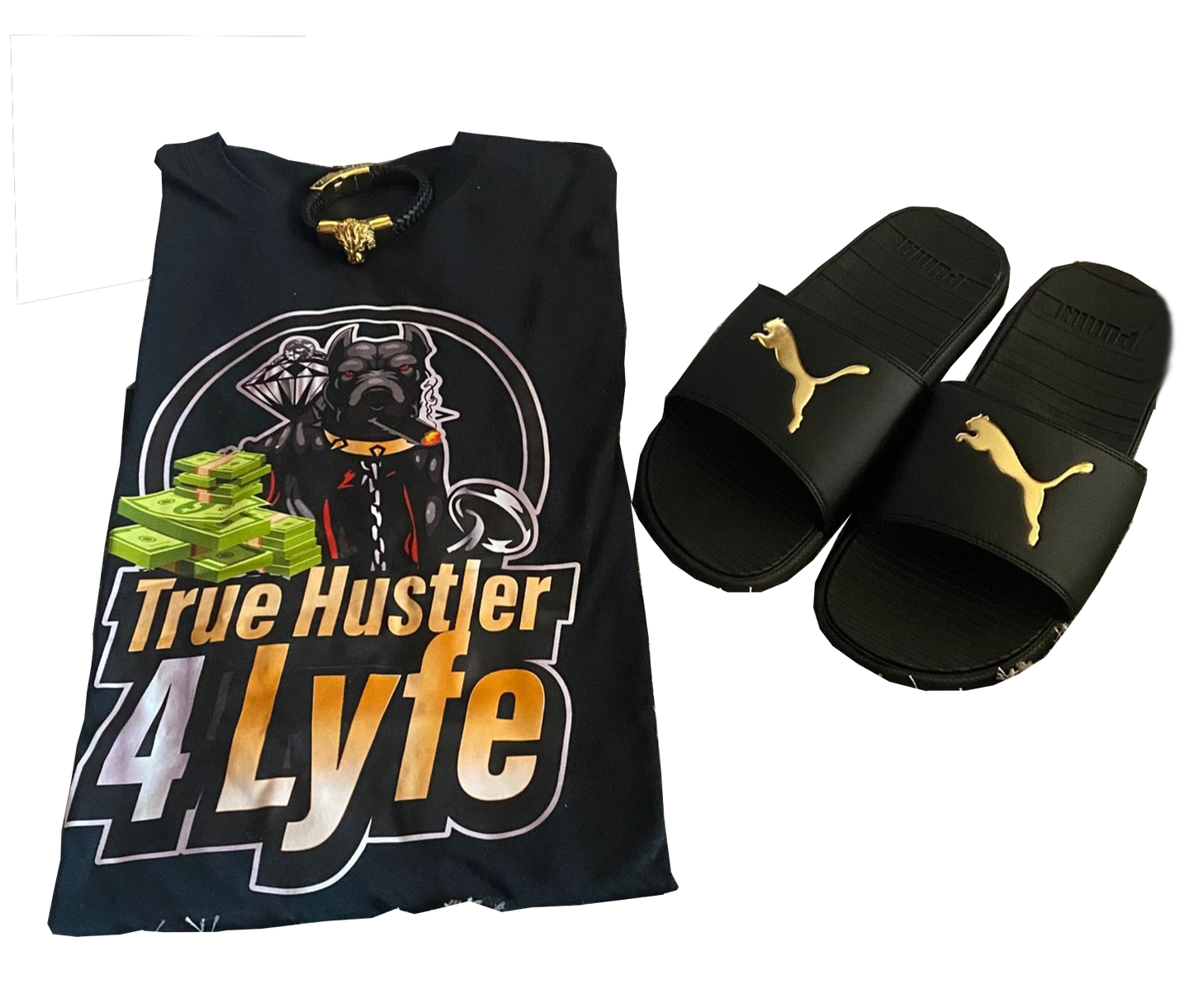 "The "Original" True Hustler 4 Lyfe (TH4L) Unisex Graphic Tee - Heavy Duty Cotton T-Shirt in Black"